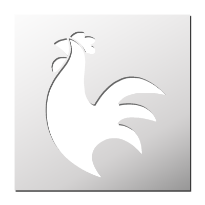 Pochoir Coq