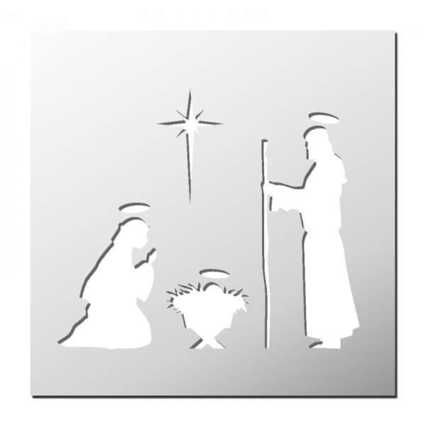 Pochoir Crèche de Noël