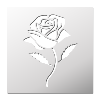 Pochoir Rose