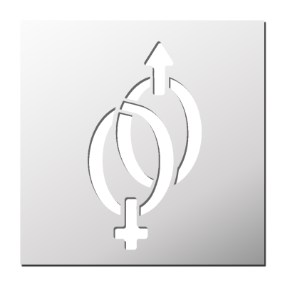 Pochoir Symbole Homme Femme