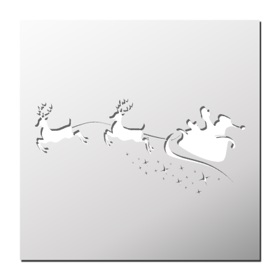 Pochoir Traîneau du Père Noël