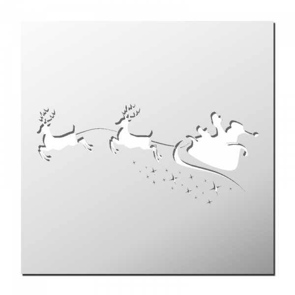 Pochoir Traîneau du Père Noël