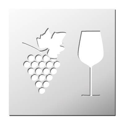 Pochoir Verre de Vin
