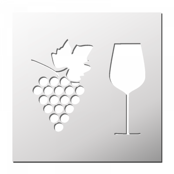 Pochoir Verre de Vin