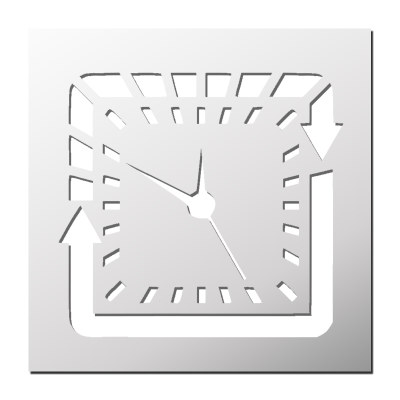 Pochoir Horloge