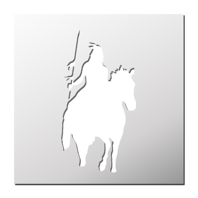 Pochoir Indien à cheval