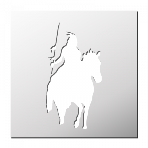 Pochoir Indien à cheval