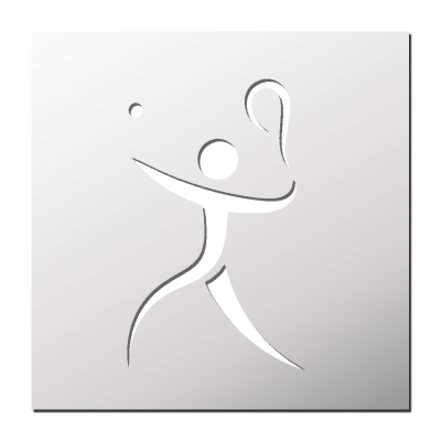Pochoir Badminton