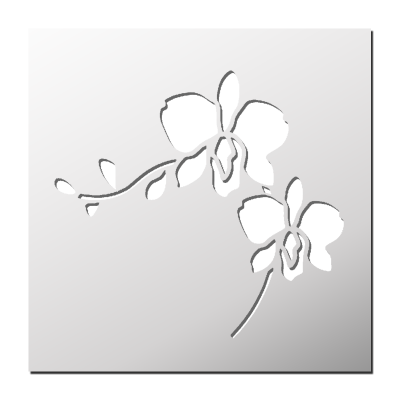 Pochoir Orchidée