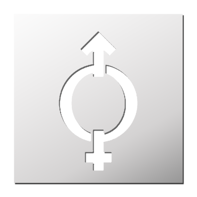 Pochoir Symbole Homme Femme