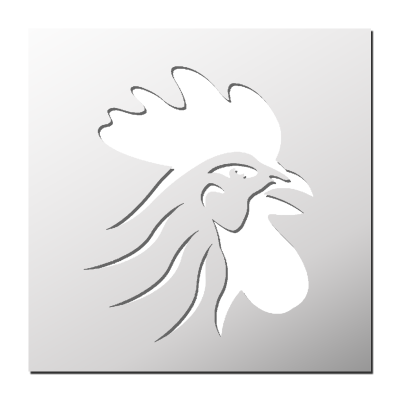 Pochoir Coq
