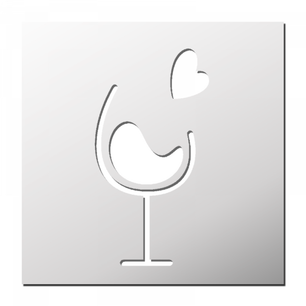 Pochoir Verre de Vin
