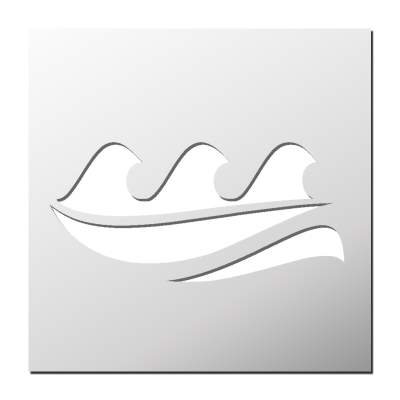 Pochoir Vague