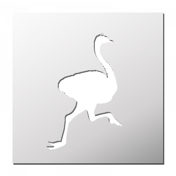 Pochoir Autruche