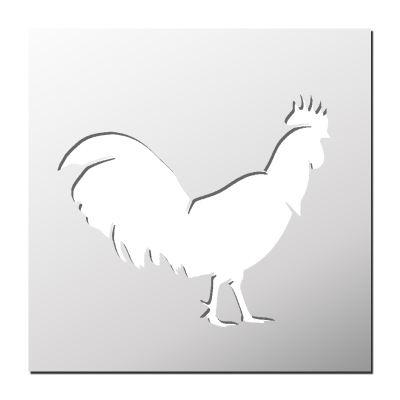 Pochoir Coq