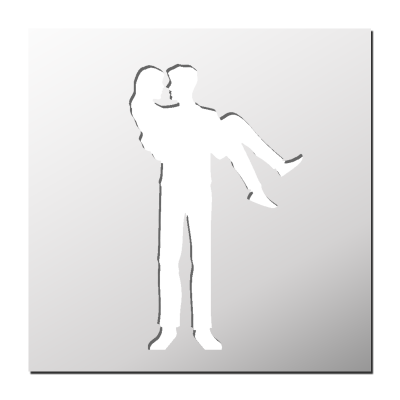 Pochoir Couple d&rsquo;amoureux