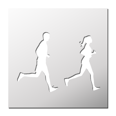 Pochoir Course à Pied