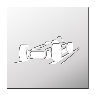 Pochoir Course Automobile
