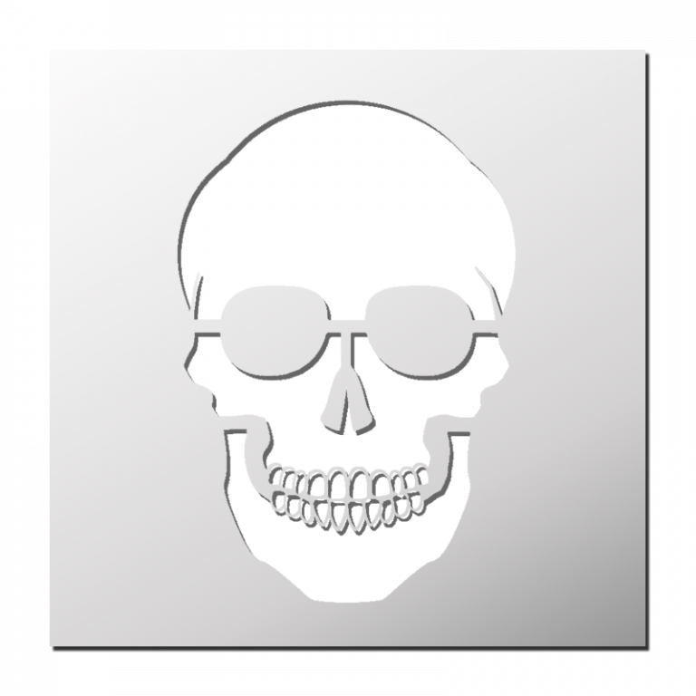 Pochoir Tete De Mort
