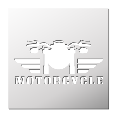Pochoir Motorcycle