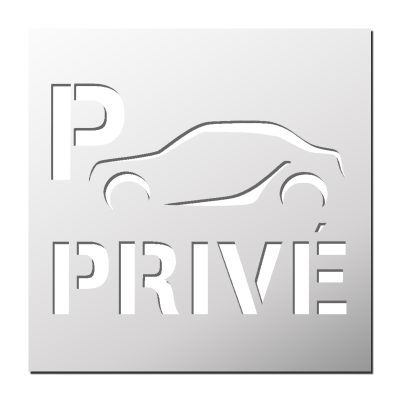 Pochoir Parking Privé