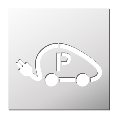 Pochoir Parking Voiture électrique