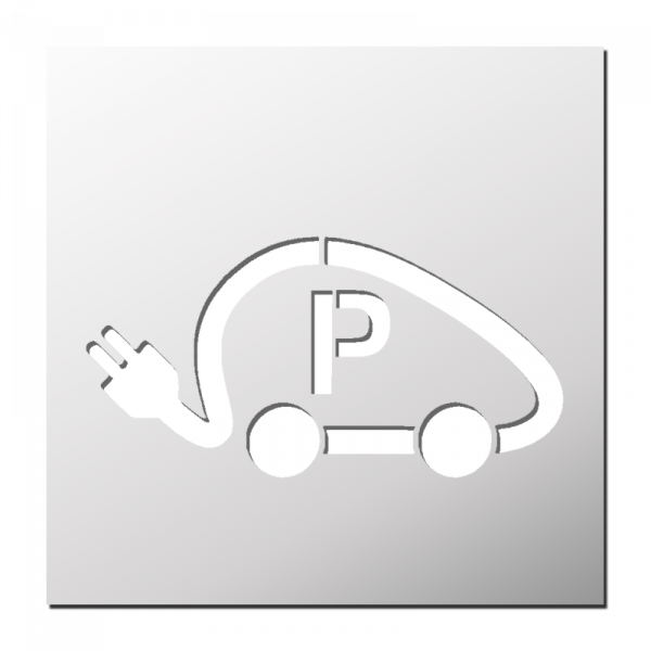 Pochoir Parking Voiture électrique