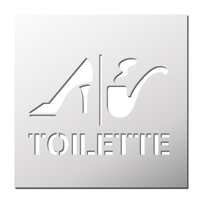 Pochoir Toilette