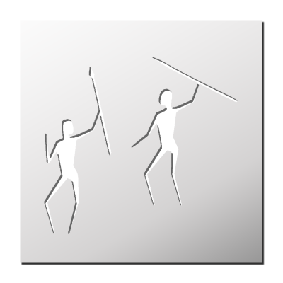 Pochoir Dessin Préhistorique Chasseurs