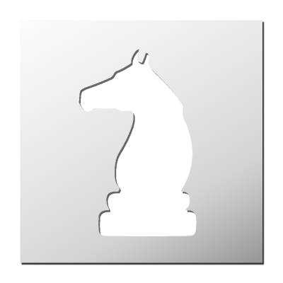 Pochoir Echec Cavalier