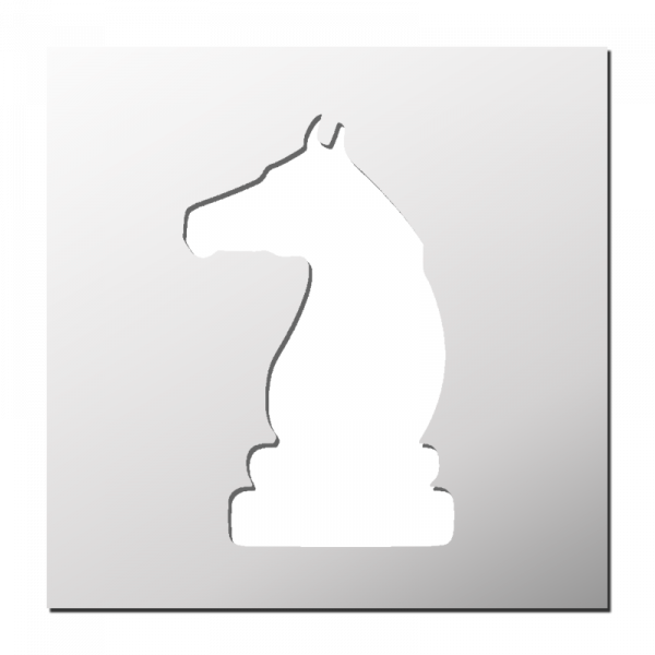 Pochoir Echec Cavalier
