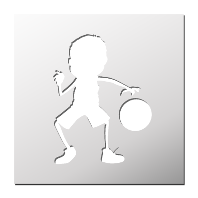 Pochoir Enfant Basketball