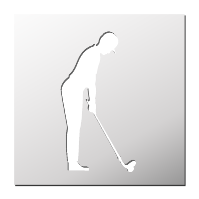 Pochoir Golfeur