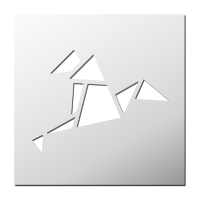 Pochoir Oiseau Origami