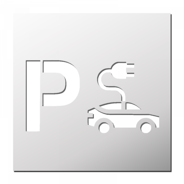 Pochoir Parking Voiture électrique