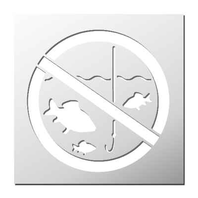 Pochoir Pêche Interdite