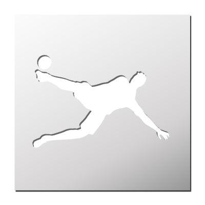 Pochoir Footballeur