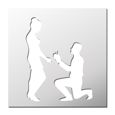 Pochoir Demande en Mariage
