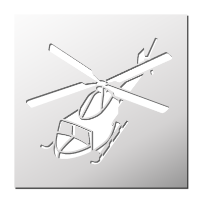 Pochoir Hélicoptère