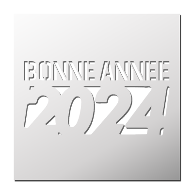 Pochoir Bonne Année 2024