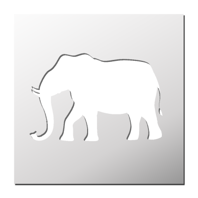 Pochoir Elephant