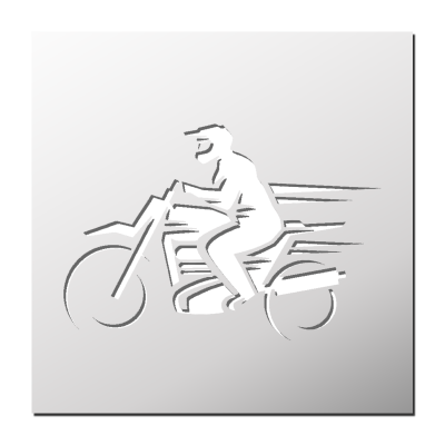 Pochoir Moto Cross