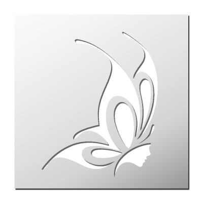 Pochoir Abstrait Papillon