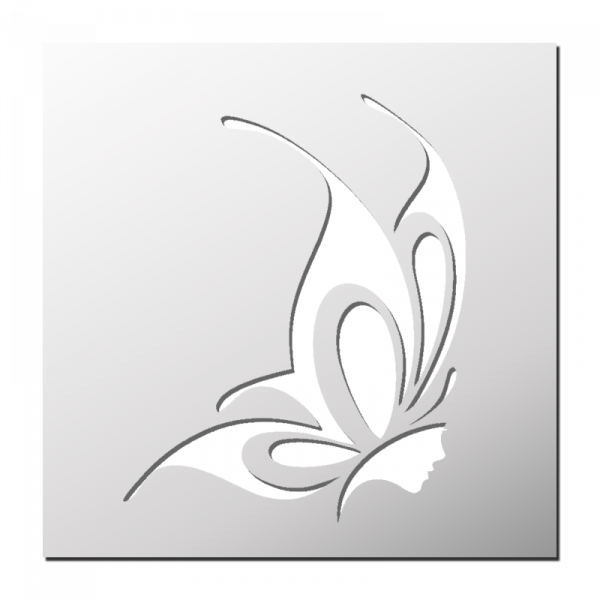 Pochoir Abstrait Papillon