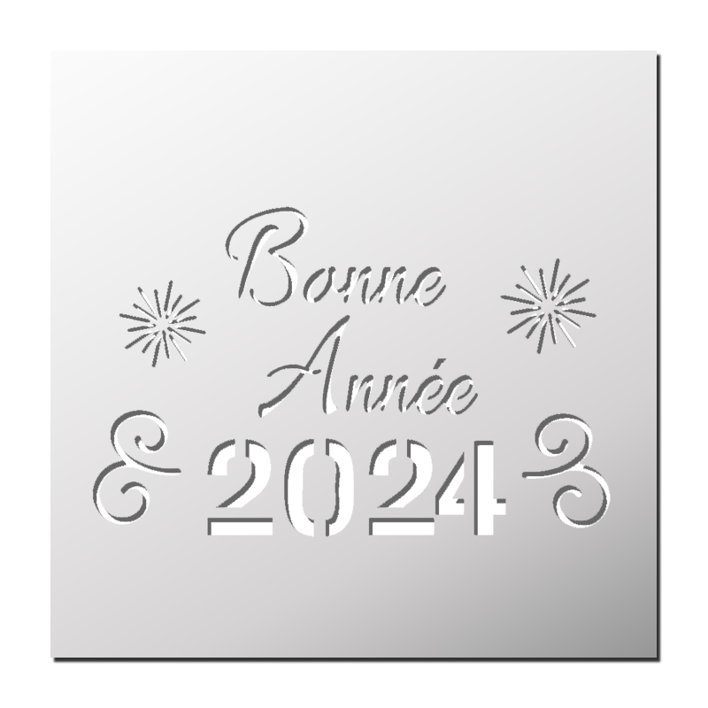 Pochoir Bonne Année 2024