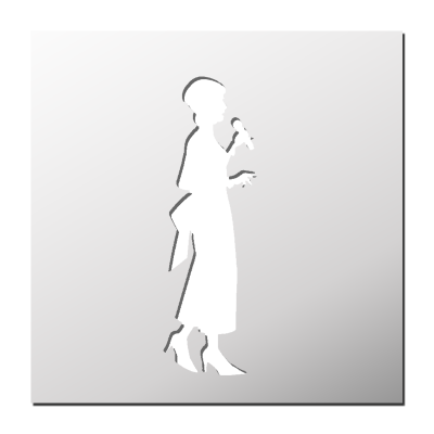 Pochoir Chanteuse