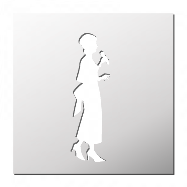 Pochoir Chanteuse