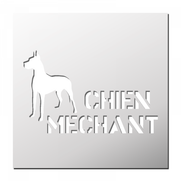 Pochoir Chien Méchant