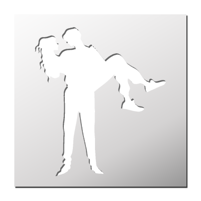 Pochoir Couple Amoureux