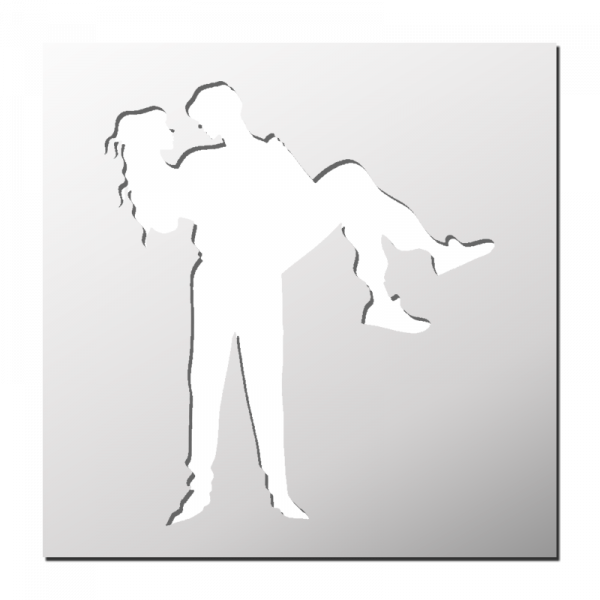Pochoir Couple Amoureux